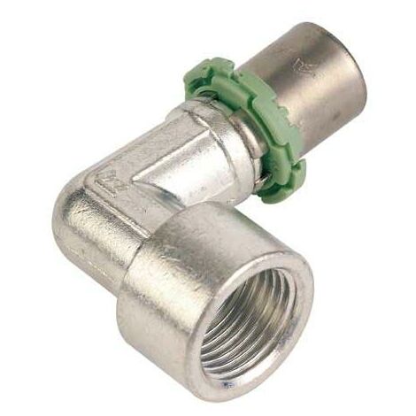 Pressfitting für Metallverbundrohr, Winkel 90°, IG, 16mm, 1/2"