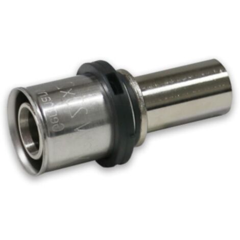 Pressfitting, Rohrverbinder, Kupferrohr, 20 x 15 mm, vernickelt