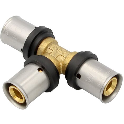 Pressfitting T-Stück 16x2 mm TH Kontur Alu-Mehrschicht-Verbundrohr