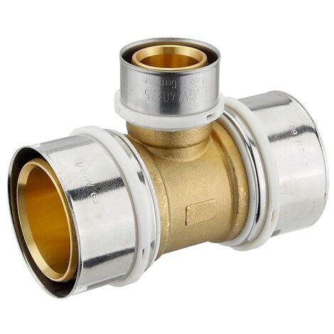 Pressfitting-T-Stück - Mittelabgang reduziert - 63 x 4,5 - 40 x 3,5 - 63 x 4,5 mm für MV-Rohr
