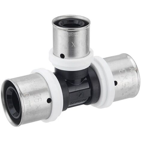 Pressfitting-T-Stück PPSU - Mittelabgang reduziert - 26 x 3,0 - 20 x 2,0 - 26 x 3,0 mm für MV-Rohr