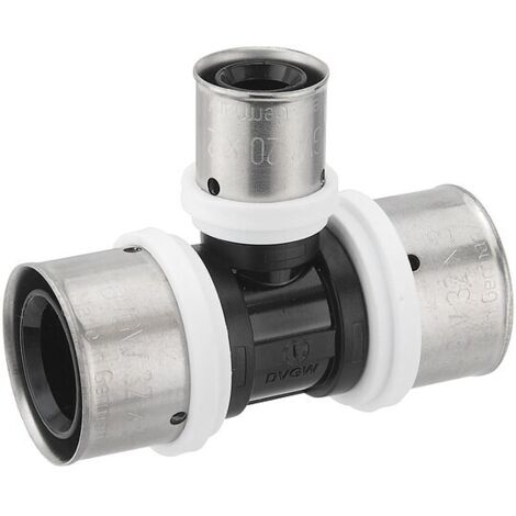 Pressfitting-T-Stück PPSU - Mittelabgang reduziert - 32 x 3,0 - 20 x 2,0 - 32 x 3,0 mm für MV-Rohr
