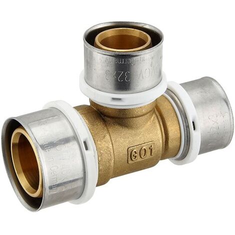 Pressfitting-T-Stück - reduziert - 40 x 3,5 - 32 x 3,0 - 32 x 3,0 mm für MV-Rohr