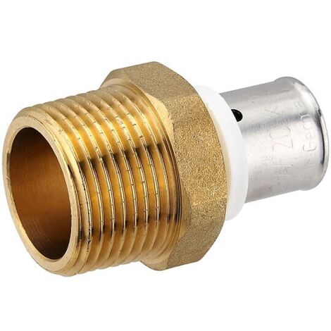 Pressfitting-Übergang 20 x 2,0 mm - 1 Zoll Außengewinde für MV-Rohr