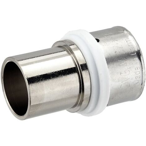 Pressfitting-Übergang 32 x 3,0 mm MV-Rohr auf 28 mm Kupferrohr - Pressanschluss vernickelt