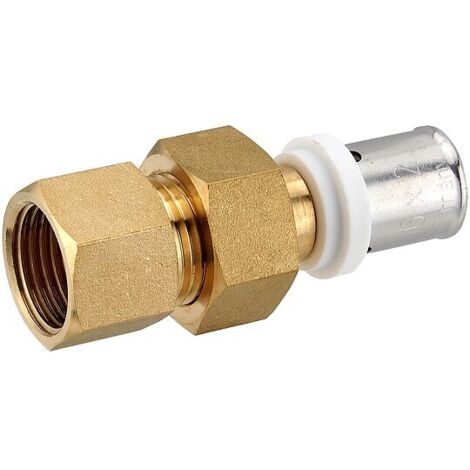 Pressfitting-Verschraubung 16 x 2,0 mm - 1/2 Zoll Innengewinde flachdichtend für MV-Rohr