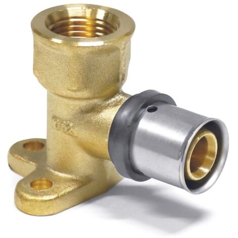 Pressfitting Wandwinkel 26 x 3, 3/4\" IG 52 mm