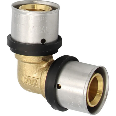 Pressfitting Winkel 26x3 mm 90 Grad TH Kontur für Alu-Verbundrohr