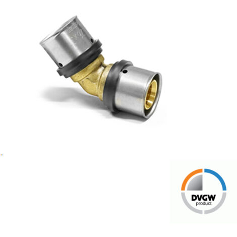 Pressfitting-Winkel 45° - 26 x 3,0 mm für MV-Rohr