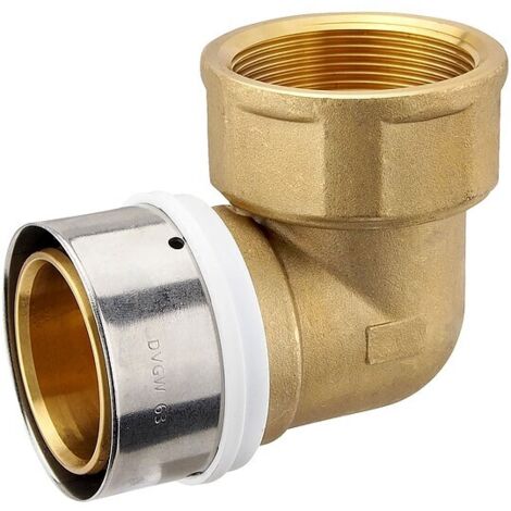 Pressfitting-Winkel 90° - 63 x 4,5 mm - 2 Zoll Innengewinde für MV-Rohr