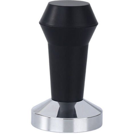 Pressino per caffè KZQ da 51 mm, pressino per caffè con silicone nero, pressino in acciaio inossidabile, pressino per caffè espresso Barista, accessori per barista, pressino per caffè con base piatta 