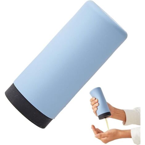 Pressino per sapone, dispenser per sapone liquido per le mani, dispenser per detersivo per piatti antigoccia, comprimibile, ricaricabile (blu)