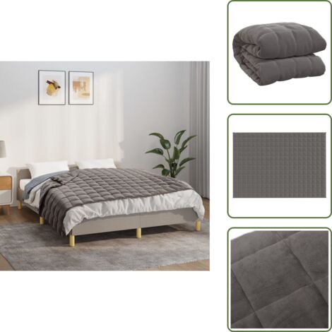 Pressione - vidaXL Coperta Ponderata Grigia 135x200 cm 10 kg Tessuto - Materiale confortevole