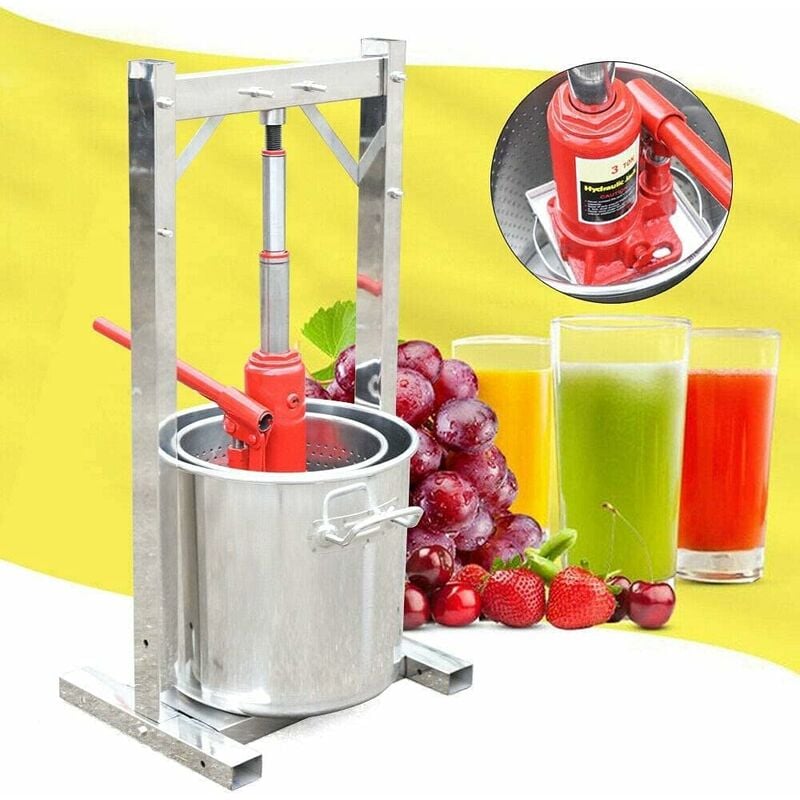 Senderpick - Pressoir à fruits, pressoir à vin, acier inoxydable, 12 l, pressoir à baies, pressoir à légumes, presse-agrumes, presse-agrumes,