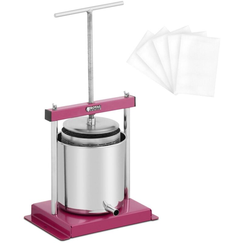 Pressoir à fruit manuel Pressoir inox Petit pressoir inox/fer 5 l