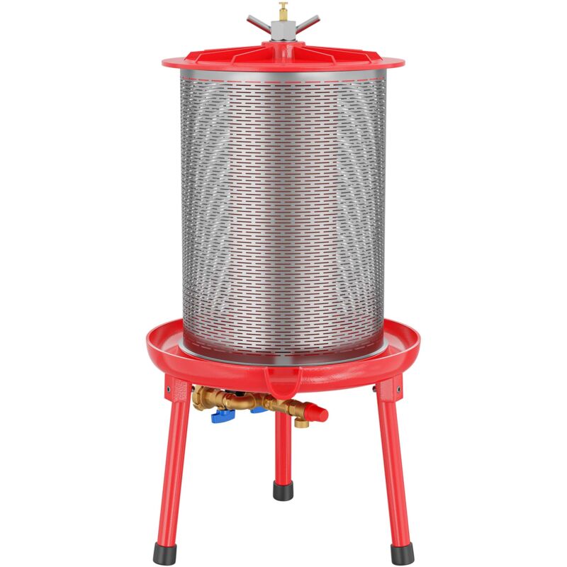 Presse hydraulique – 480 x 480 x 900 mm – capacité 40 l, pression max. 3 bars – en Acier inoxydable – Pressoir pour Jus de pomme poire raisins baies