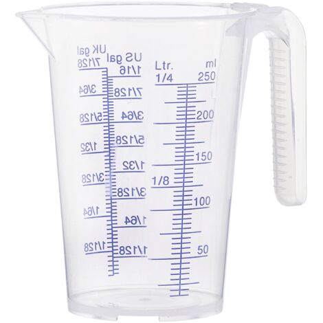 PRESSOL, Gobelet gradué, transparent, 0,25 l, lot de 12, PP