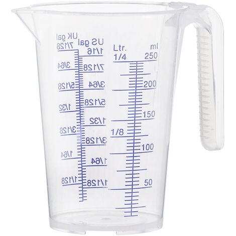 PRESSOL, Gobelet gradué, transparent, 0,25 l, lot de 12, PP