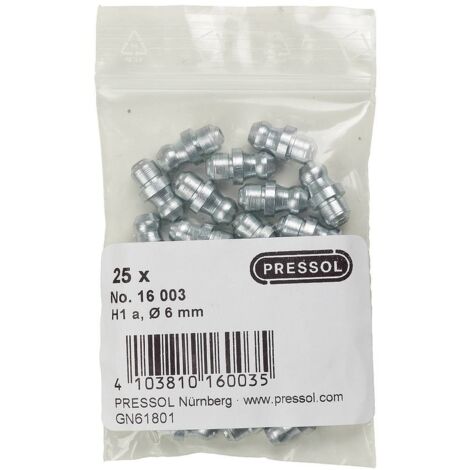 Pressol Graisseur à tête sphérique H1 droit A, Ø 6 mm-V. 1 pc(s)