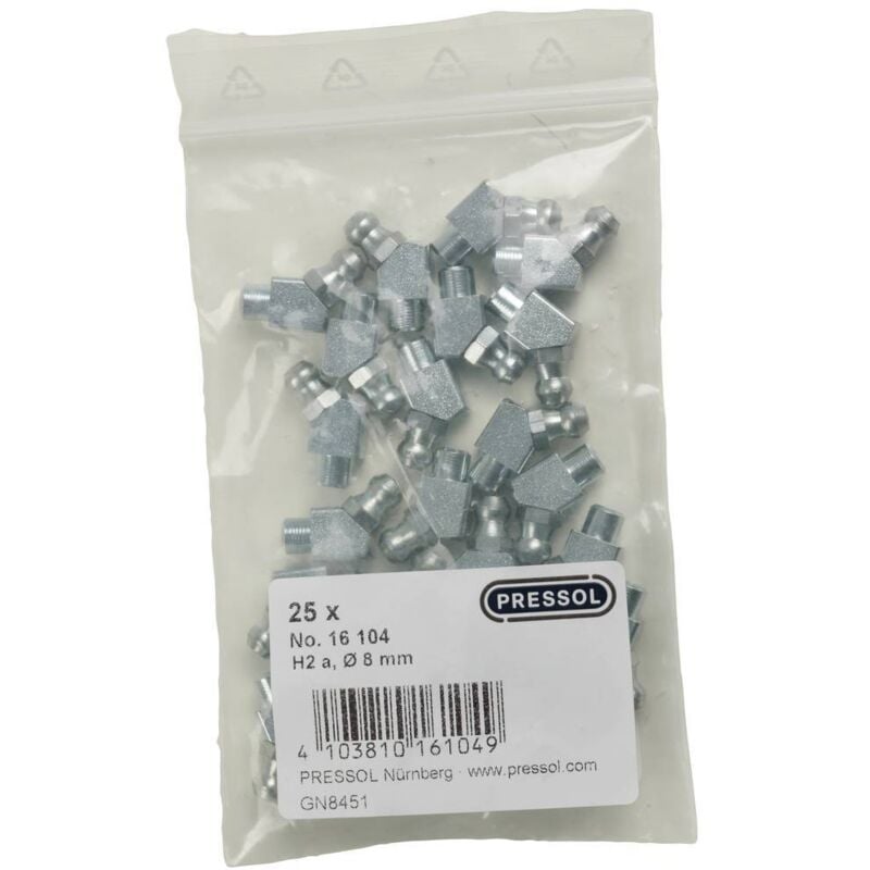 Pressol - Graisseur conique H2 A-45°, ø 8 mm-VZ-E 25 pc(s)