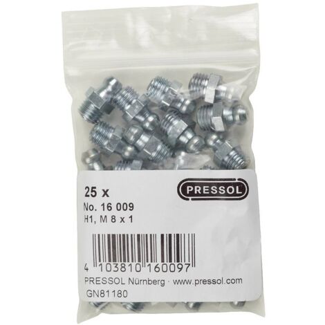 Pressol Ingrassatore conico H1-dritto, M 8 x 1-VZ 25 pz.