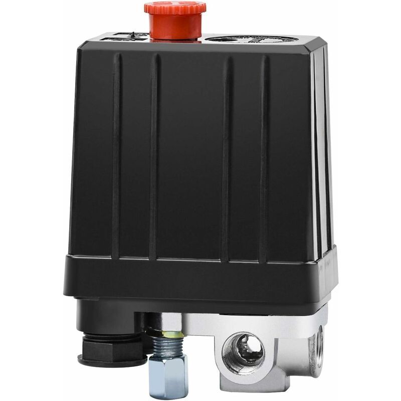 Riceel - Pressostat de Compresseur d'Air avec 4 Ports 90-125 psi 240 v Filetage 12 mm (1/4) Commutateur de Pression Vanne de Contrôle Pièces pour