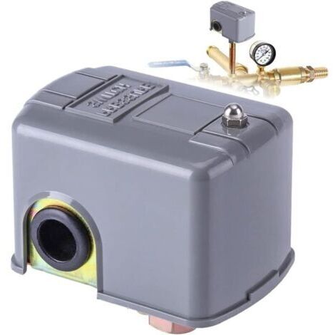 Pressostat Pompe Commutateur de Contrôle de Pression de Pompe à Eau de 40-60 PSI Poteau de Ressort Réglable Double 110v-230v Pompe à eau de jardin d'injection auto-amorçante