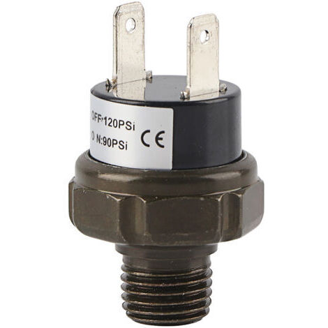 Pressostato aria 12V, intervallo 90-120 PSI, materiale in metallo e plastica, ricambio per compressore d'aria per autoveicoli - 90-120 PSI