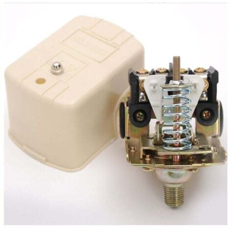 SOLEIL Pressostato pompa, pressostato pompa acqua, asta a molla regolabile, 220 V, iniezione acqua autoadescante, pompa acqua da giardino, interruttore a molla singola