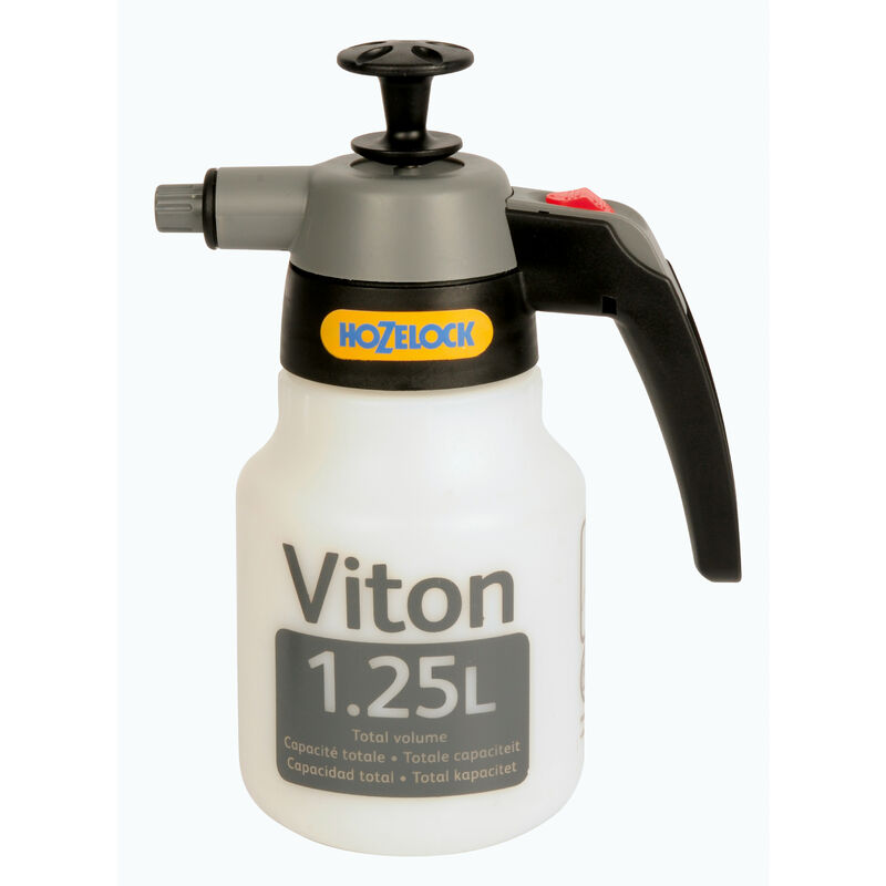 Hozelock - Pressure Sprayer Viton Plus 1.25L : Ideal for Strong Treatments, Equipped with Viton Fluoroelastomer Seals, Stainless Steel Pumping Stem,