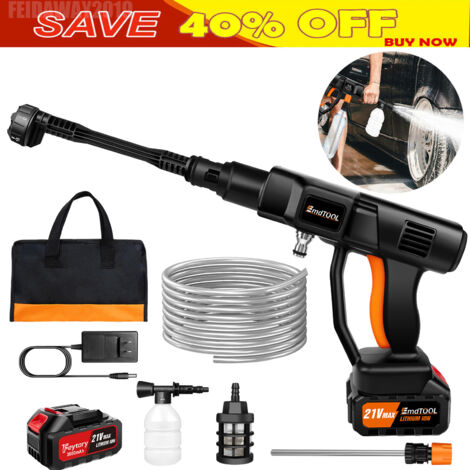 Pressure Washer High Power Cleaner Gun Sprayer Car Fence Floor Cleaning Battery