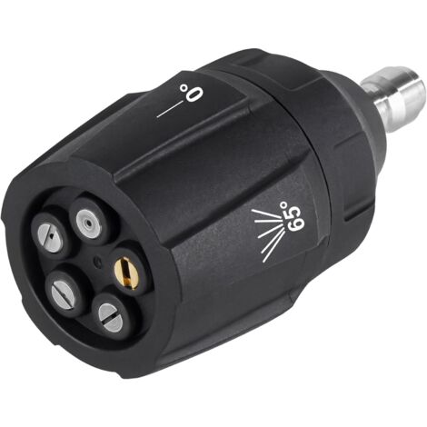 Pressure Washer Spray Nozzle, Adjustable 5-in-1 Quick Changeover Power Washer Nozzle for High Pressure Washer, 1/4in Plug Connect Tips,(3000PSI)