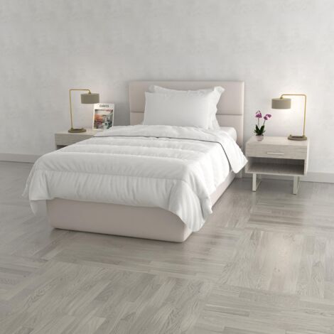 PRESTIGE Piumino made in Italy estivo, Bianco, Piazza e mezza 200x200cm