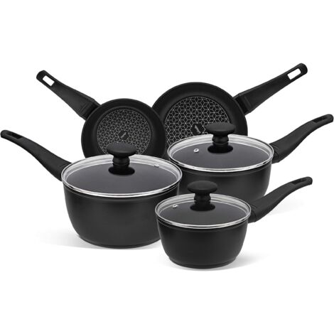 Prestige – Thermo Smart – Set di pentole e padelle – 5 pezzi di pentole antiaderenti – induzione, gas e fornelli elettrici