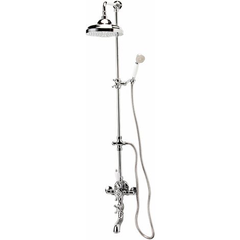 PRESTO 40041300 RETRO Grifo Baño-Ducha Termostática con Columna con Accesorios Cromo - ref: 40041300