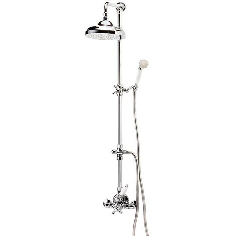 PRESTO 40049100 RETRO Grifo Ducha Termostática con Columna con Accesorios Cromo - ref: 40049100