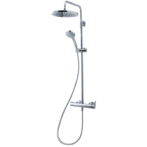 PRESTO 46250100 NINE Columna Ducha Mezcladora Rociador 200 mm y Flexo PVC - ref: 46250100