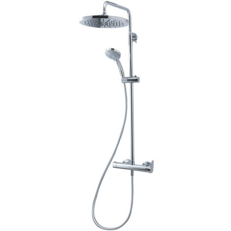 PRESTO 46250300 NINE Columna Ducha Mezcladora Rociador 250 mm y Flexo PVC - ref: 46250300