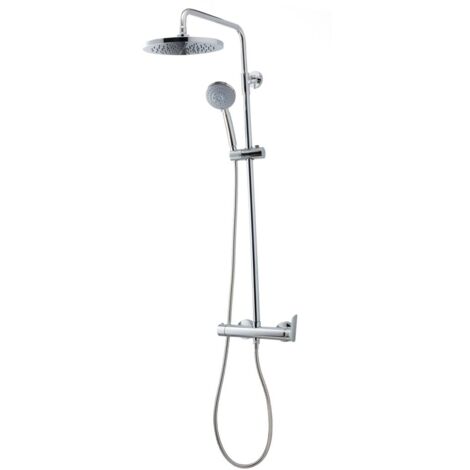 PRESTO 49550100 KILY Columna Ducha Mezcladora Rociador 200 mm y Flexo Inox - ref: 49550100