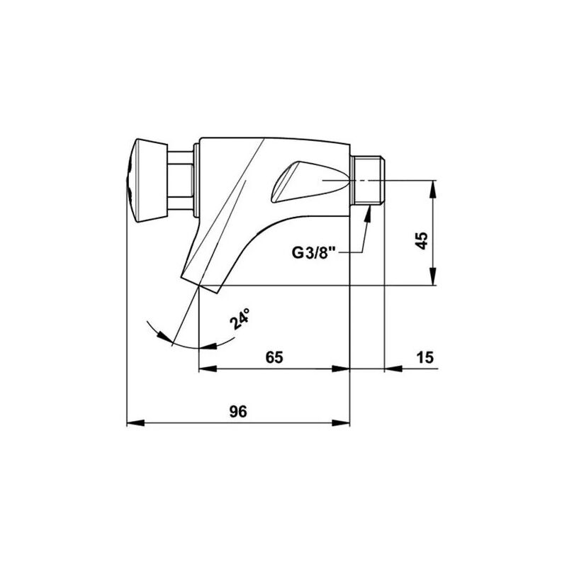 

Grifo de lavabo de pared Presto 504 12x17 agua caliente