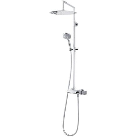 PRESTO 57050500 ALIA Columna Ducha Mezcladora Rociador 300 mm y Flexo PVC Cromo - ref: 57050500