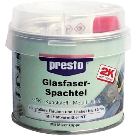 PRESTO 601013 2K-Glasfaserspachtel  grau-grün, Härter rot 250 g