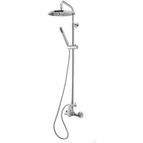 PRESTO 71550100 Columna Ducha Mezcladora Ingo Plus Rociador 200 mm y Flexo Inox - ref: 71550100