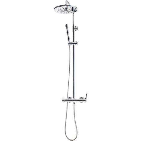 PRESTO 71750302 CÓNICO Columna Ducha Mezcladora Rociador 300 mm y Flexo PVC - ref: 71750302