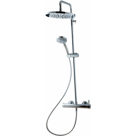 PRESTO 86450300 THEO CITY Columna Ducha Rociador 250 mm y Flexo PVC Cromo - ref: 86450300