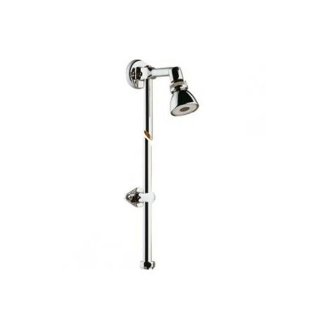 Presto – Colonne de douche orientable en laiton chromé – Pomme haute 200mm – Longueur flexible 1.5m – Pression 1 à 5 bars
