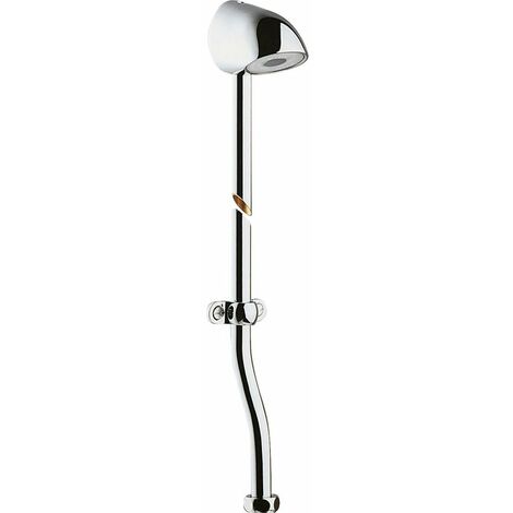 Presto – Pomme de douche fixe avec tube et collier – Finition métal – Pommeau rond 200mm – Filetage M 3/4' – Ensemble de douche encastré