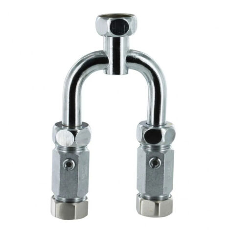 Presto – Robinet prémélangeur pour lavabo – Finition métal nickel-chrome – Corps en laiton – Arrivée 1/2'' avec clapets anti-retour