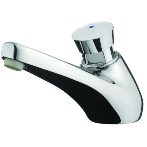 Presto – Robinet temporisé pour lavabo – Eau froide – Débit 3 l/mn – Fixation sur plage – Mâle G 1/2' (15x21) – 64602