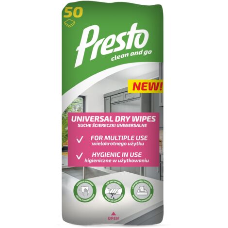 Presto Universal-Reinigungstücher – Trocken, 1 Packung – 50 Stück